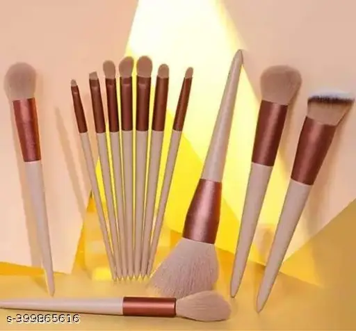 PROFESSIONAL MAKEUP BRUSHES PINK COLOUR SET OF 13PCS 2